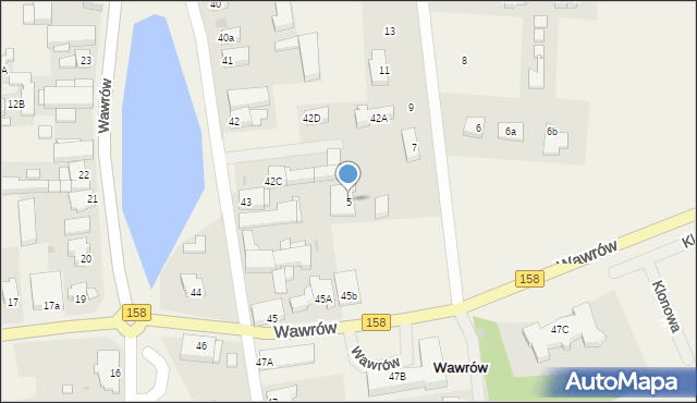 Wawrów, Lawendowa, 5, mapa Wawrów