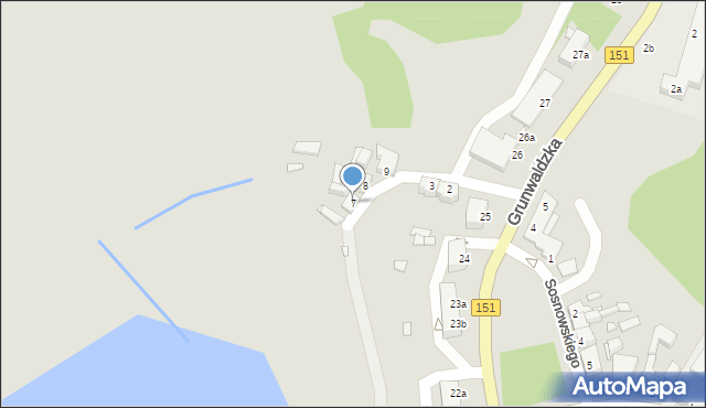 Węgorzyno, Łąkowa, 7, mapa Węgorzyno