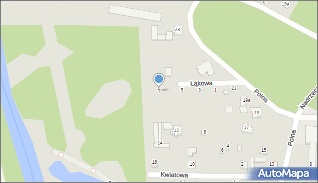 Węgrów, Łąkowa, 7, mapa Węgrów