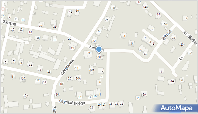 Węgrów, Łamana, 2B, mapa Węgrów