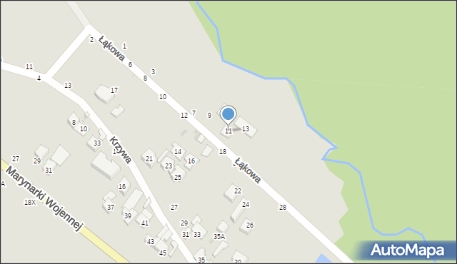 Wejherowo, Łąkowa, 11, mapa Wejherowo