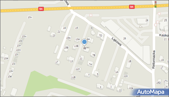 Wieliczka, Łąkowa, 9B, mapa Wieliczka