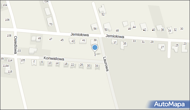 Wierzchowisko, Laurowa, 2, mapa Wierzchowisko