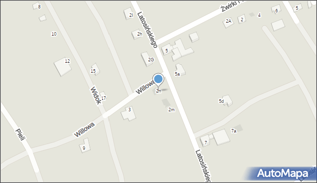Wilamowice, Latosińskiego Józefa, 2n, mapa Wilamowice