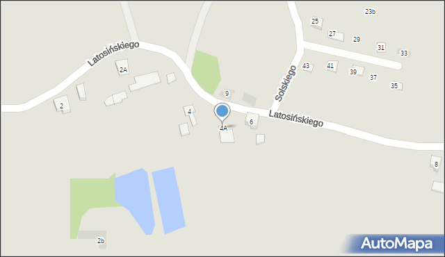 Wilamowice, Latosińskiego Józefa, 4A, mapa Wilamowice