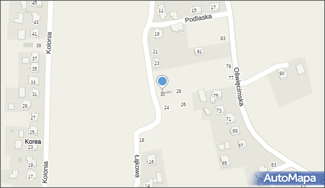 Wilczkowice, Łąkowa, 30, mapa Wilczkowice