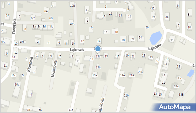 Wilczyce, Łąkowa, 13c, mapa Wilczyce