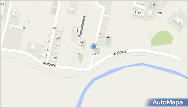 Wilczyce, Łąkowa, 21d, mapa Wilczyce