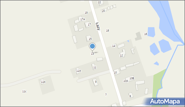 Wilków, Łazy, 13, mapa Wilków