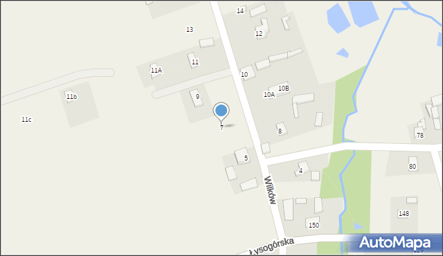 Wilków, Łazy, 7, mapa Wilków
