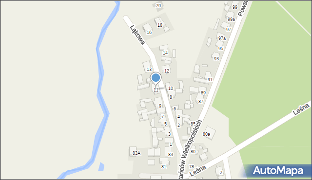 Wilkowyja, Łąkowa, 11, mapa Wilkowyja