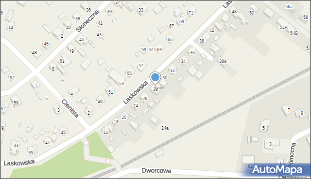 Wiry, Laskowska, 28, mapa Wiry