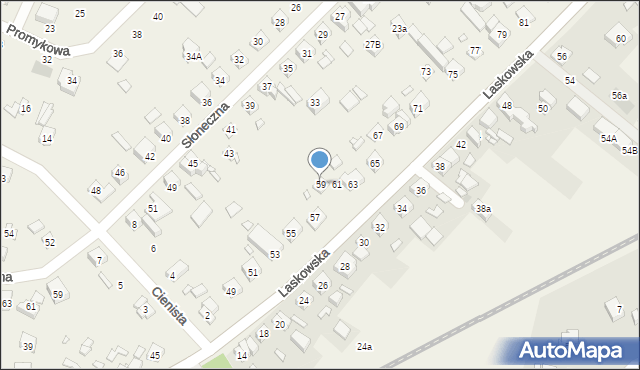 Wiry, Laskowska, 59, mapa Wiry