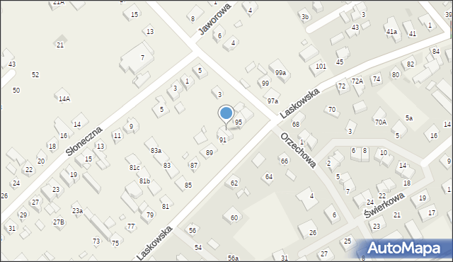 Wiry, Laskowska, 93, mapa Wiry