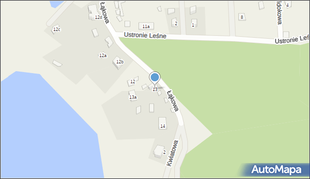 Wisełka, Łąkowa, 13, mapa Wisełka