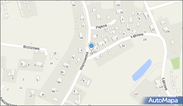 Wisełka, Łąkowa, 1a, mapa Wisełka