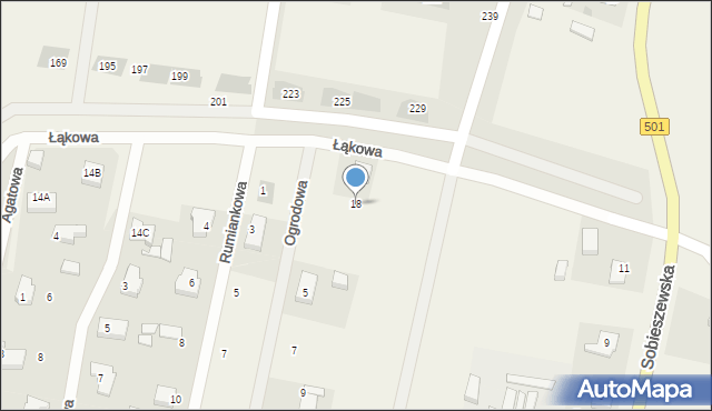 Wiślinka, Łąkowa, 18, mapa Wiślinka