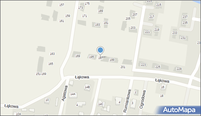 Wiślinka, Łąkowa, 197, mapa Wiślinka