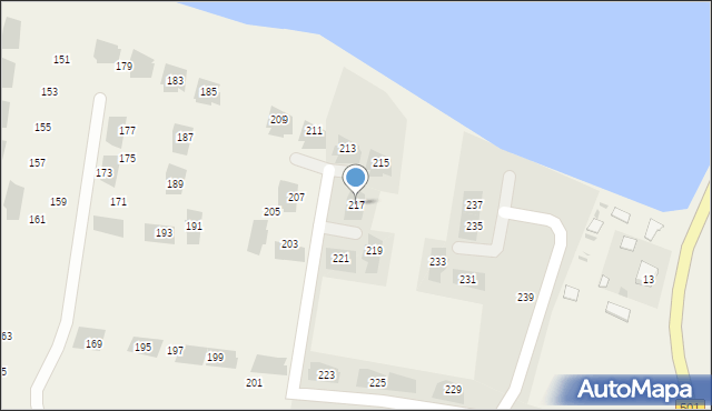 Wiślinka, Łąkowa, 217, mapa Wiślinka