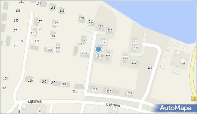 Wiślinka, Łąkowa, 221, mapa Wiślinka