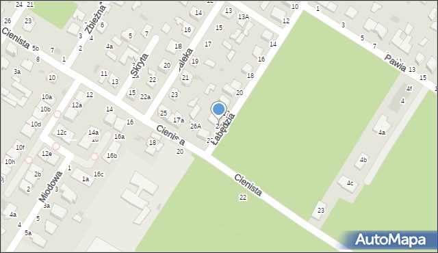 Włocławek, Łabędzia, 24, mapa Włocławka