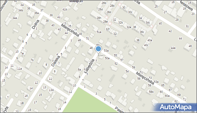 Włocławek, Łabędzia, 50, mapa Włocławka