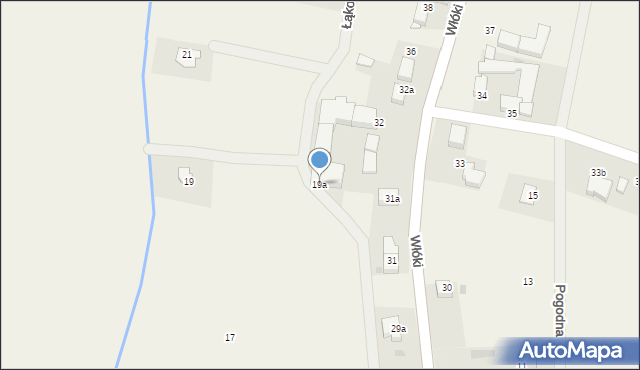Włóki, Łąkowa, 19a, mapa Włóki