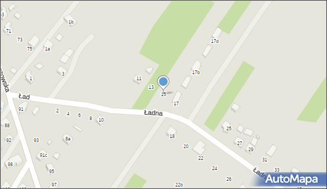 Wodzisław Śląski, Ładna, 15, mapa Wodzisławia Śląskiego