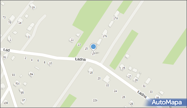Wodzisław Śląski, Ładna, 17, mapa Wodzisławia Śląskiego