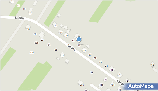 Wodzisław Śląski, Ładna, 33, mapa Wodzisławia Śląskiego