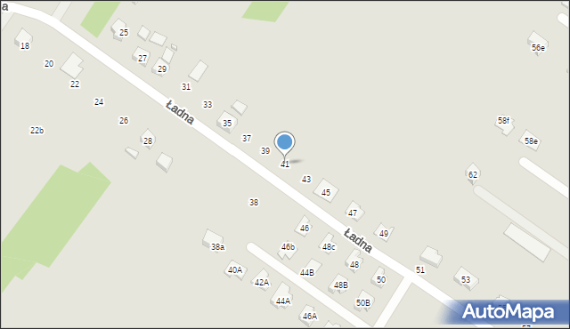 Wodzisław Śląski, Ładna, 41, mapa Wodzisławia Śląskiego