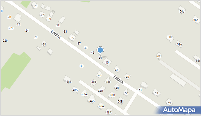 Wodzisław Śląski, Ładna, 43, mapa Wodzisławia Śląskiego