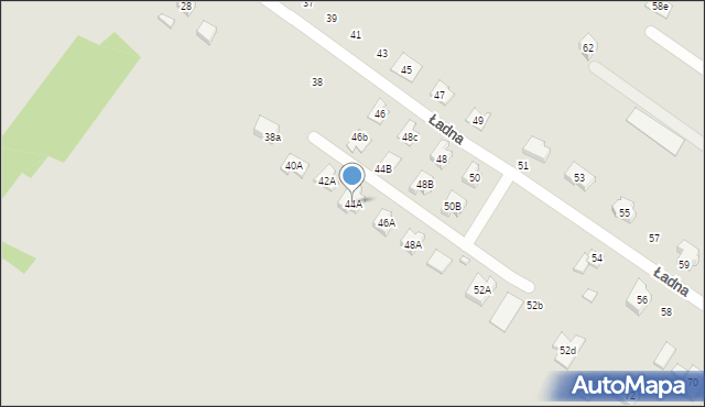 Wodzisław Śląski, Ładna, 44A, mapa Wodzisławia Śląskiego