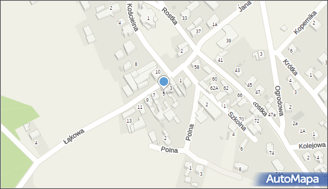 Wojnowice, Łąkowa, 5, mapa Wojnowice