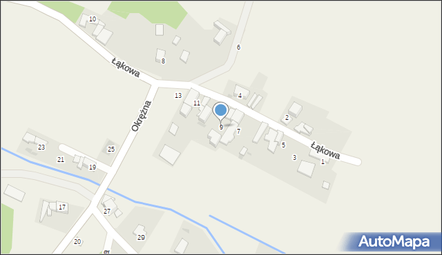 Wojnowice, Łąkowa, 9, mapa Wojnowice