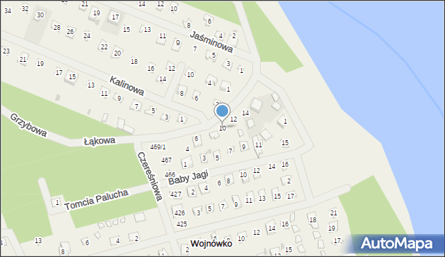 Wojnówko, Łąkowa, 10, mapa Wojnówko