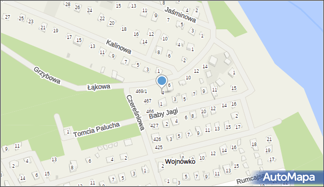 Wojnówko, Łąkowa, 4, mapa Wojnówko