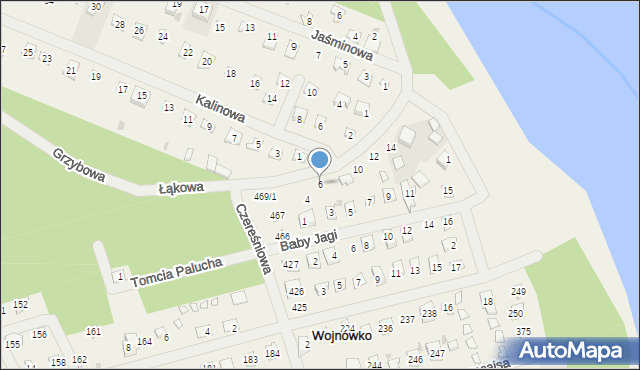 Wojnówko, Łąkowa, 6, mapa Wojnówko