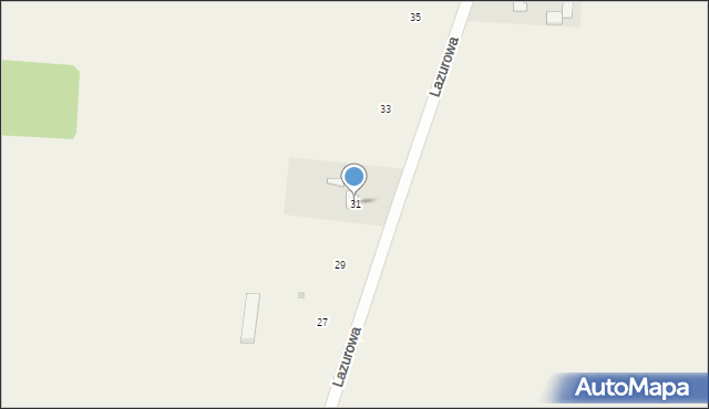 Wola Błędowska, Lazurowa, 31, mapa Wola Błędowska