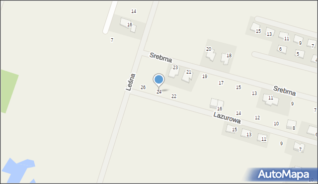Wola Rasztowska, Lazurowa, 24, mapa Wola Rasztowska