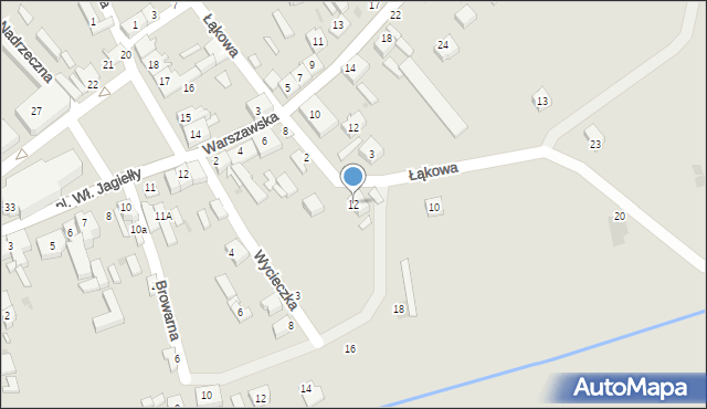 Wolbórz, Łąkowa, 12, mapa Wolbórz