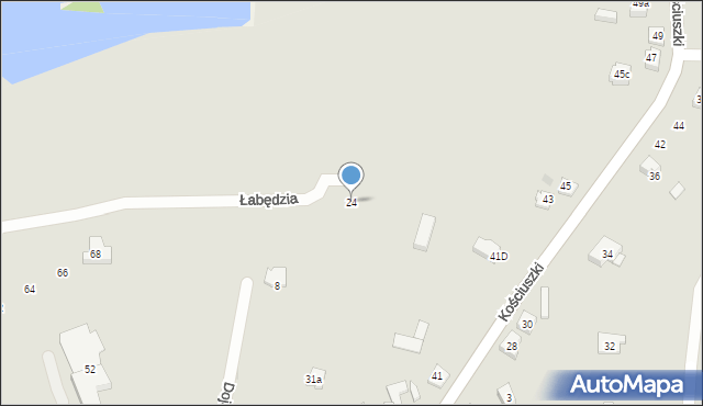 Wolbrom, Łabędzia, 24, mapa Wolbrom