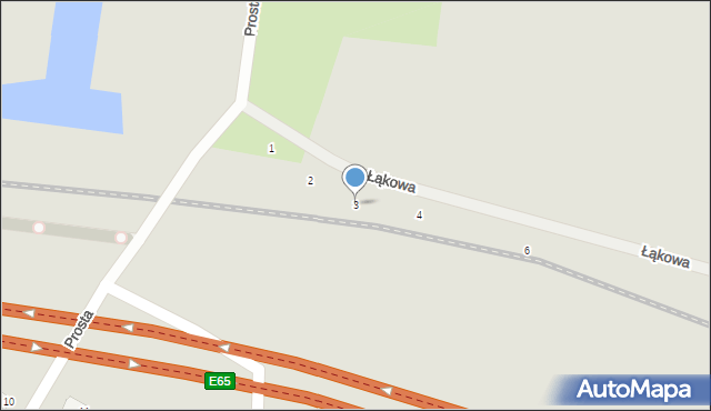 Wolin, Łąkowa, 3, mapa Wolin