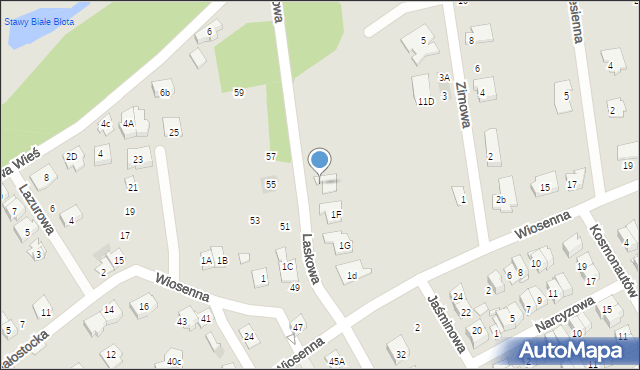 Wołomin, Laskowa, 40, mapa Wołomin