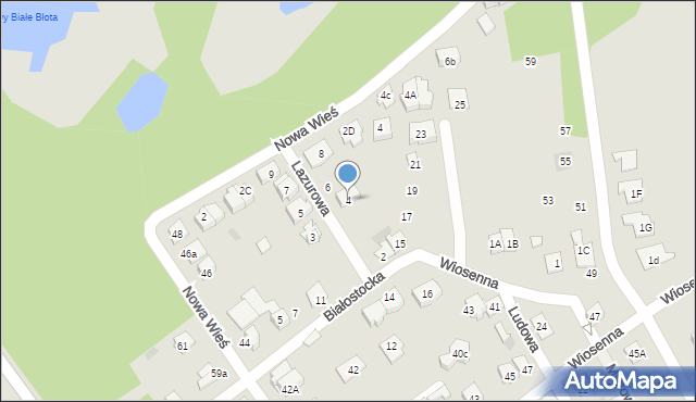 Wołomin, Lazurowa, 4, mapa Wołomin
