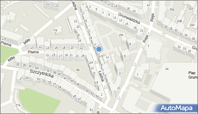 Wrocław, Ładna, 13, mapa Wrocławia