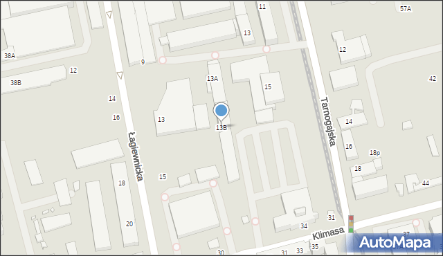 Wrocław, Łagiewnicka, 13B, mapa Wrocławia