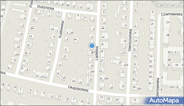 Wrocław, Lądecka, 15, mapa Wrocławia
