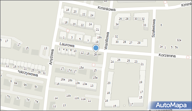 Wrocław, Laurowa, 26, mapa Wrocławia