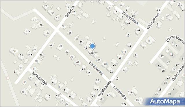 Wrocław, Łaniewska, 44, mapa Wrocławia